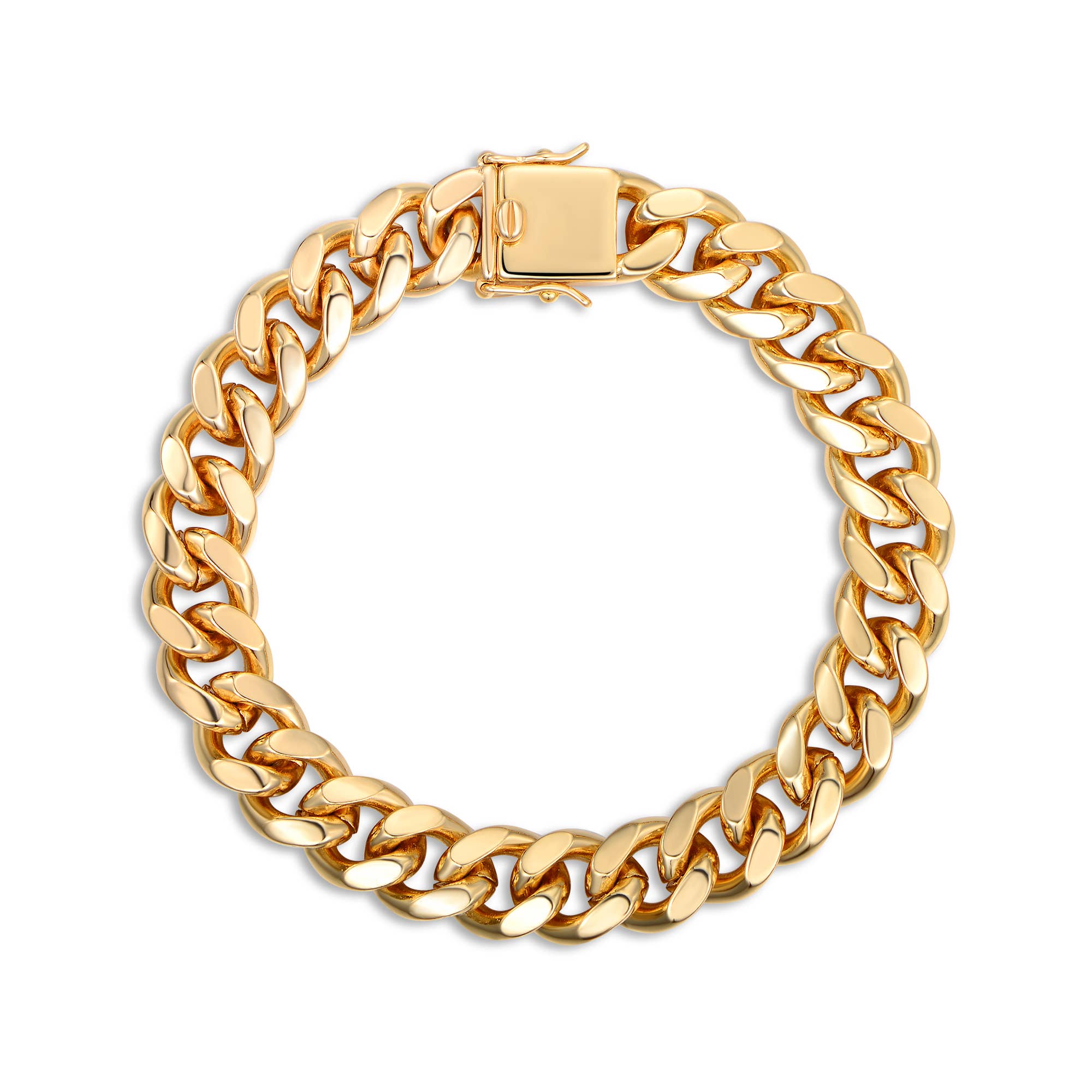 18K Rose Gold Plated Cuban Chain Bracelet.