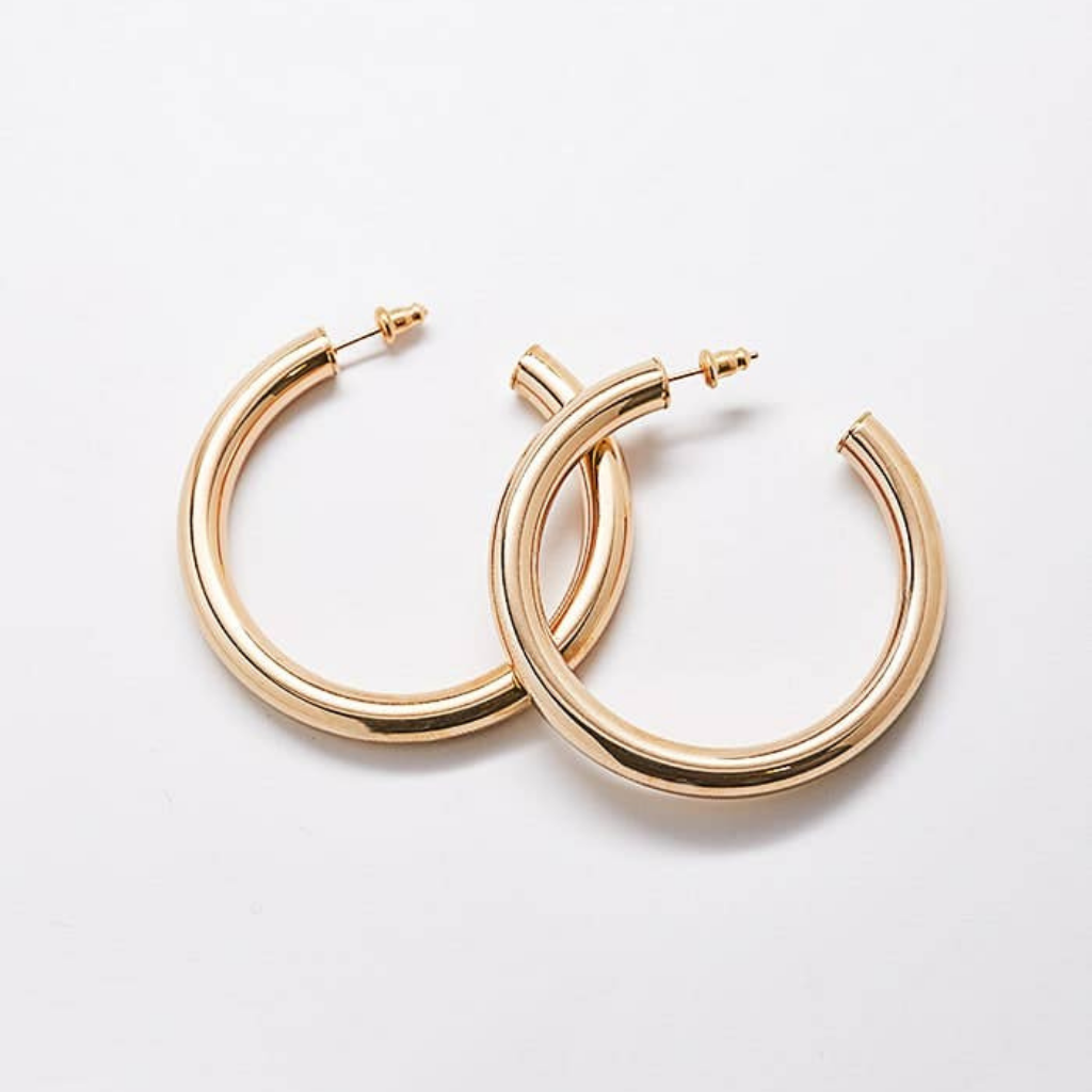 Diana Medium Gold Hoop Earrings