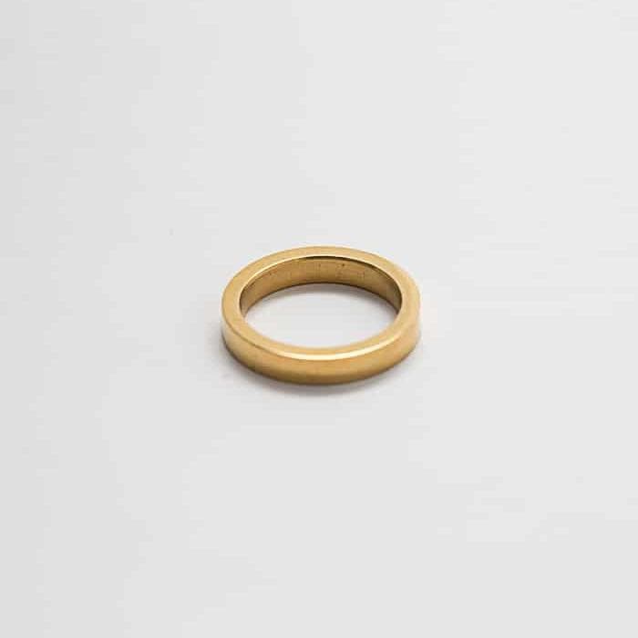 Zania Gold Wide Stacking Ring