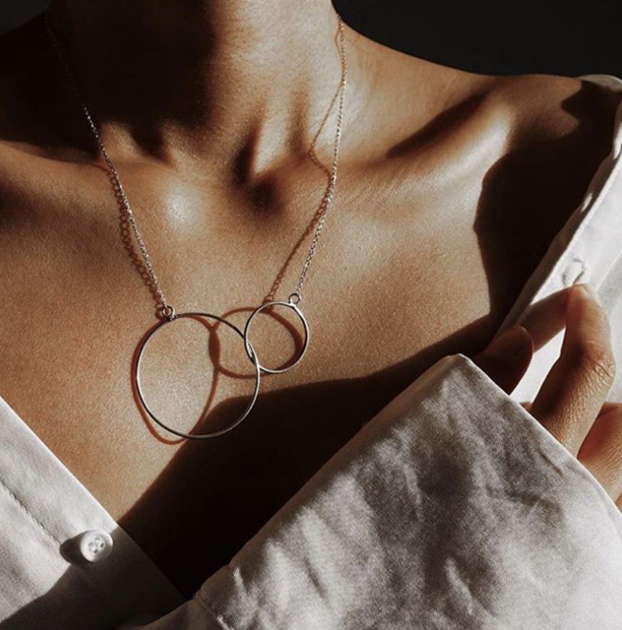 Interlocking circles necklaces | I Live 4 Gems Jewelry